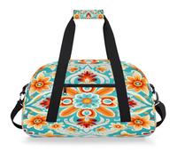 Mexpekil Bolsa de viaje de gimnasio para niñas y niños, bolsa de mano impermeable para deportes, baile, escuela, Boho Bright Floral