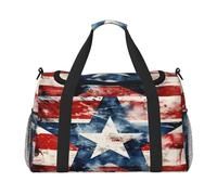 Mexpekil Bolsa de viaje de viaje con la bandera de la estrella de Texas del oeste, bolsa de mano para mujeres y hombres, deportiva, gimnasio, bolsa ligera para fin de semana con correa para el hombro