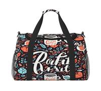 Mexpekil Bolsa de viaje divertida QUTE But First Coffee para mujeres y hombres, deportiva, gimnasio, bolsa ligera para fin de semana con correa para el hombro, multicolor, Talla única, Bolsa de viaje