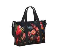 Mexpekil Bolsa de viaje impermeable para deporte, gimnasio, fin de semana, viajes en avión, pájaros rojos en rama de flores, talla única, Pájaros Rojos En Rama de Flor, talla única