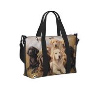 Mexpekil Bolsa de viaje impermeable para deportes, gimnasio, bolsa grande de fin de semana, para mujeres y hombres, plegable, para equipaje de mano para vuelo, Labrador Retriever Puppies, Talla única