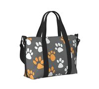Mexpekil Bolsa de viaje impermeable para deportes, gimnasio, bolsa grande de fin de semana, para mujeres y hombres, plegable, para equipaje de mano para vuelo, Lindas patas de gato de dibujos animados