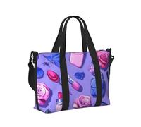 Mexpekil Bolsa de viaje impermeable para deportes, gimnasio, bolsa grande de fin de semana, para mujeres y hombres, plegable, para equipaje de mano para vuelo, Cartoon Cosmetics Rose, Talla única