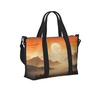 Mexpekil Bolsa de viaje impermeable para deportes, gimnasio, bolsa grande para fin de semana, bolsa de transporte para equipaje de mano para vuelo, Mountain Sun, Talla única