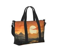 Mexpekil Bolsa de viaje impermeable para deportes, gimnasio, bolsa grande para fin de semana, bolsa de transporte para equipaje de mano para vuelo, Paisaje Sun Mountain, Talla única