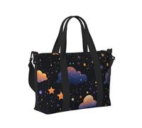 Mexpekil Bolsa de viaje impermeable para deportes, gimnasio, bolsa grande para fin de semana, para mujeres y hombres, Cartoon Cloud Stars, Talla única