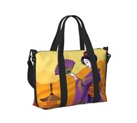 Mexpekil Bolsa de viaje impermeable para deportes, gimnasio, bolsa grande para fin de semana, para mujeres y hombres, bolsas plegables de mano, Mujer japonesa, Talla única