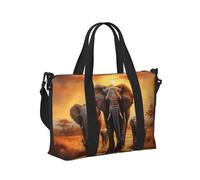 Mexpekil Bolsa de viaje impermeable para deportes, gimnasio, bolsa grande para fin de semana, para mujeres y hombres, Migración de elefantes, Talla única