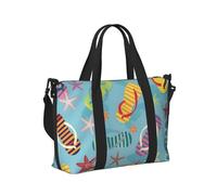 Mexpekil Bolsa de viaje impermeable para deportes, gimnasio, bolsa grande para fin de semana, para mujeres y hombres, Chanclas de verano, Talla única