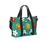 Mexpekil Bolsa de viaje impermeable para deportes, gimnasio, bolsa grande para fin de semana, para mujeres y hombres, Colores de pelotas deportivas, Talla única