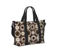 Mexpekil Bolsa de viaje impermeable para deportes, gimnasio, bolsa grande para fin de semana, para mujeres y hombres, bolsas plegables de mano, Patrón de círculos, Talla única