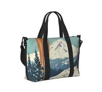 Mexpekil Bolsa de viaje impermeable para deportes, gimnasio, bolsa grande para fin de semana, para mujeres y hombres, Skis Snow, Talla única