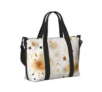 Mexpekil Bolsa de viaje impermeable para deportes, gimnasio, bolsa grande para fin de semana, para mujeres y hombres, Art Gold Stars, Talla única