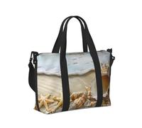 Mexpekil Bolsa de viaje impermeable para deportes, gimnasio, bolsa grande para fin de semana, para mujeres y hombres, Beach Shell Starfish, Talla única