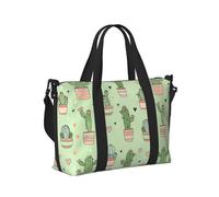 Mexpekil Bolsa de viaje impermeable para deportes, gimnasio, bolsa grande para fin de semana, para mujeres y hombres, Corazón de cactus, Talla única