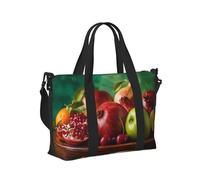 Mexpekil Bolsa de viaje impermeable para deportes, gimnasio, bolsa grande para fin de semana, para mujeres y hombres, bolsas plegables de mano, Manzanas, granadas, limones, Talla única