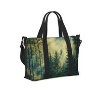 Mexpekil Bolsa de viaje impermeable para deportes, gimnasio, bolsa grande para fin de semana, para mujeres y hombres, Árbol del bosque con luz solar, Talla única