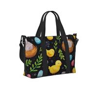 Mexpekil Bolsa de viaje impermeable para deportes, gimnasio, bolsa grande para fin de semana, para mujeres y hombres, bolsas plegables de mano, Bunnies Eggs - Pollo, Talla única