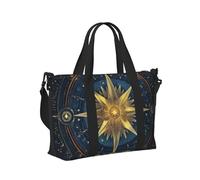 Mexpekil Bolsa de viaje impermeable para deportes, gimnasio, bolsa grande para fin de semana, para mujeres y hombres, bolsas plegables de mano, Brújula dorada, Talla única