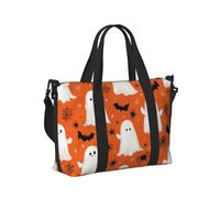 Mexpekil Bolsa de viaje impermeable para deportes, gimnasio, bolsa grande para fin de semana, para mujeres y hombres, bolsas plegables de mano, Bonitos murciélagos fantasmas de dibujos animados, Talla