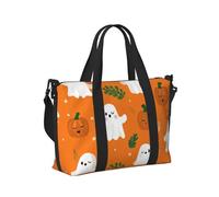 Mexpekil Bolsa de viaje impermeable para deportes, gimnasio, bolsa grande para fin de semana, para mujeres y hombres, bolsas plegables de mano, Calabazas fantasmas de Halloween, Talla única