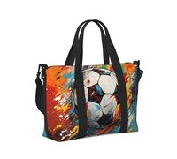 Mexpekil Bolsa de viaje impermeable para deportes, gimnasio, bolsa grande para fin de semana, para mujeres y hombres, Colorido Splash Balón de fútbol, Talla única