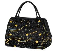 Mexpekil Bolsa de viaje impermeable para gimnasio, fin de semana, bolsa de noche, bolsa grande para equipaje de mano, para mujeres, hombres y niños, Estrellas con patrón de cielo estrellado