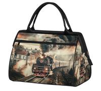 Mexpekil Bolsa de viaje impermeable para gimnasio, fin de semana, bolsa de noche, bolsa grande para equipaje de mano, para mujeres, hombres y niños, Viajar en tren