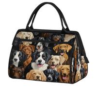 Mexpekil Bolsa de viaje impermeable para gimnasio, fin de semana, bolsa de noche, bolsa grande para equipaje de mano, para mujeres, hombres y niños, Raza de perros