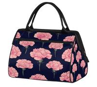 Mexpekil Bolsa de viaje impermeable para gimnasio, fin de semana, bolsa de noche, bolsa grande para equipaje de mano, para mujeres, hombres y niños, Claveles rosa brillante