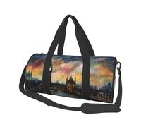 Mexpekil Bolsa de viaje plegable para gimnasio, bolsa de viaje impermeable para mujer y hombre, bolsa de equipaje de mano grande para fin de semana, París Night Starry Sky, Talla única