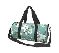 Mexpekil Bolsa de viaje plegable para gimnasio, bolsa de viaje impermeable para mujer y hombre, bolsa de equipaje de mano grande para fin de semana, Flor de cerezo azul claro, Talla única