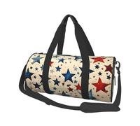 Mexpekil Bolsa de viaje plegable para gimnasio, bolsa de viaje impermeable para mujer y hombre, bolsa de equipaje de mano, bolsa grande para fin de semana, para deportes y baile, Vintage Star, Talla