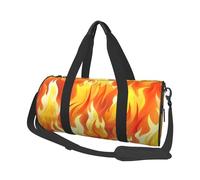 Mexpekil Bolsa de viaje plegable para gimnasio, bolsa de viaje impermeable para mujer y hombre, bolsa de equipaje de mano, bolsa grande para fin de semana, para deportes y baile, Fuego, Talla única