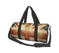 Mexpekil Bolsa de viaje plegable para gimnasio, bolsa de viaje impermeable para mujer y hombre, bolsa de equipaje de mano, bolsa grande para fin de semana, para deportes y baile, Bandera británica
