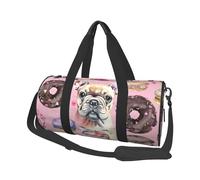 Mexpekil Bolsa de viaje plegable para gimnasio, bolsa de viaje impermeable para mujer y hombre, bolsa de equipaje de mano grande para fin de semana, Postre de bulldog francés, Talla única
