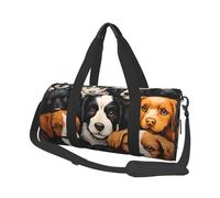 Mexpekil Bolsa de viaje plegable para gimnasio, bolsa de viaje impermeable para mujer y hombre, bolsa de equipaje de mano, bolsa grande para fin de semana, para deportes y baile, Perros lindos, Talla