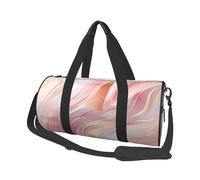 Mexpekil Bolsa de viaje plegable para gimnasio, bolsa de viaje impermeable para mujer y hombre, bolsa de equipaje de mano, bolsa grande para fin de semana, para deportes y baile, Mármol rosa