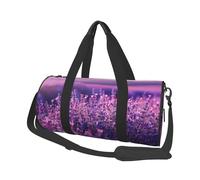 Mexpekil Bolsa de viaje plegable para gimnasio, bolsa de viaje impermeable para mujer y hombre, bolsa de equipaje de mano, bolsa grande para fin de semana, para deportes y baile, Flor morada natural,