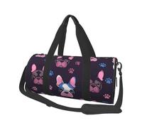 Mexpekil Bolsa de viaje plegable para gimnasio, equipaje de mano, impermeable, para deportes, baile, fin de semana, bolsa de noche, Lindo bulldog francés, Talla única
