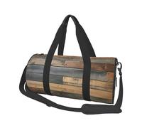 Mexpekil Bolsa de viaje plegable para gimnasio, equipaje de mano, impermeable, para deportes, baile, fin de semana, bolsa de noche, madera, Talla única