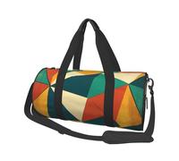 Mexpekil Bolsa de viaje plegable para gimnasio, equipaje de mano, impermeable, para deportes, baile, fin de semana, bolsa de noche, Arte geométrico colorido, Talla única