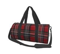 Mexpekil Bolsa de viaje plegable para gimnasio, equipaje de mano, impermeable, para deportes, baile, fin de semana, bolsa de noche, Buffalo - Rojo a cuadros, Talla única