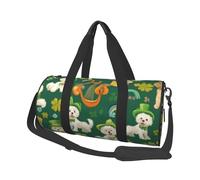 Mexpekil Bolsa de viaje plegable para gimnasio, equipaje de mano, impermeable, para deportes, baile, fin de semana, bolsa de noche, Lindos tréboles para perros, Talla única