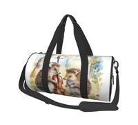 Mexpekil Bolsa de viaje plegable para gimnasio, equipaje de mano, impermeable, para deportes, baile, fin de semana, bolsa de noche, Violín erizo, Talla única