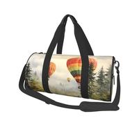 Mexpekil Bolsa de viaje plegable para gimnasio, equipaje de mano, impermeable, para deportes, baile, fin de semana, bolsa de noche, Globo de aire caliente del bosque, Talla única
