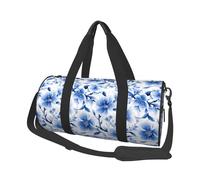 Mexpekil Bolsa de viaje plegable para gimnasio, equipaje de mano, impermeable, para deportes, baile, fin de semana, bolsa de noche, Flor de cerezo azul, Talla única