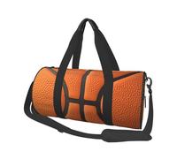 Mexpekil Bolsa de viaje plegable para gimnasio, equipaje de mano, impermeable, para deportes, baile, fin de semana, bolsa de noche, Piel de baloncesto naranja, Talla única