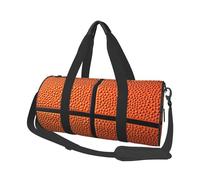 Mexpekil Bolsa de viaje plegable para gimnasio, equipaje de mano, impermeable, para deportes, baile, fin de semana, bolsa de noche, Textura de baloncesto naranja, Talla única