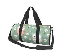 Mexpekil Bolsa de viaje plegable para gimnasio, equipaje de mano, impermeable, para deportes, baile, fin de semana, bolsa de noche, Búhos coloridos y retro con margaritas, Talla única